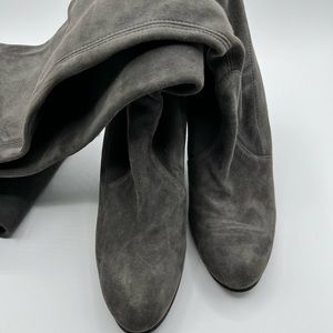 Stuart Weitzman Thigh High Gray Suede Boot